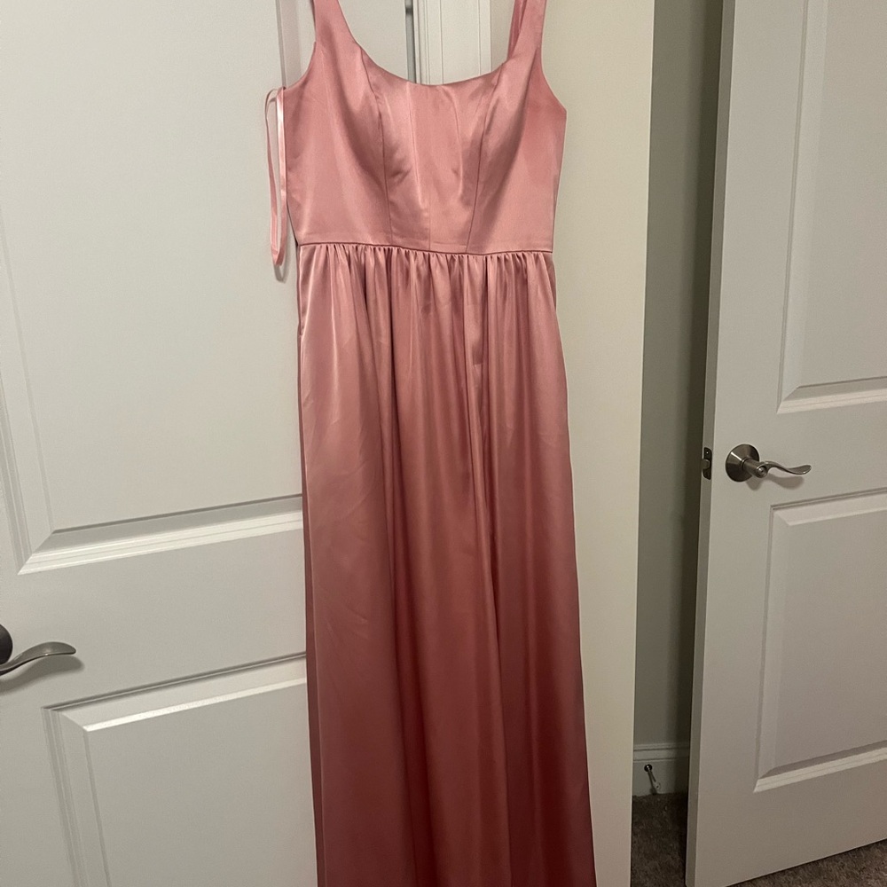 Revelry Whitney Satin Dress- Rosette